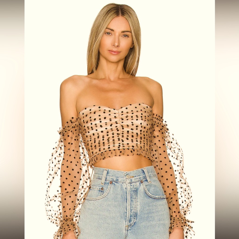 NWT Revolve Majorelle Corinne Top - Dark Nude- Size Small